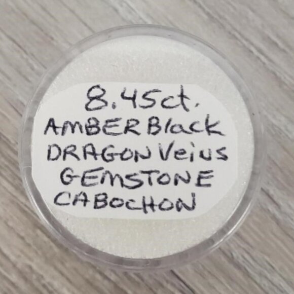 Loose Gems 8.45 CT AMBER/BLACK DRAGON VEINS GEMSTONE CABOCHON - Picture 3 of 3